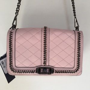 NWT Rebecca Minkoff Love Crossbody - pink with gunmetal hardware